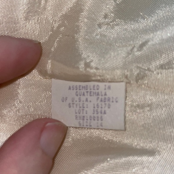 Vintage Cross Country White wool blazer flawed women size 14 - Picture 4 of 11